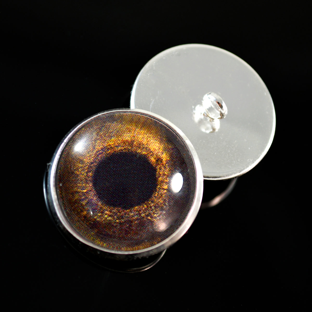 Redtail Hawk Sew-On Button Glass Eyes