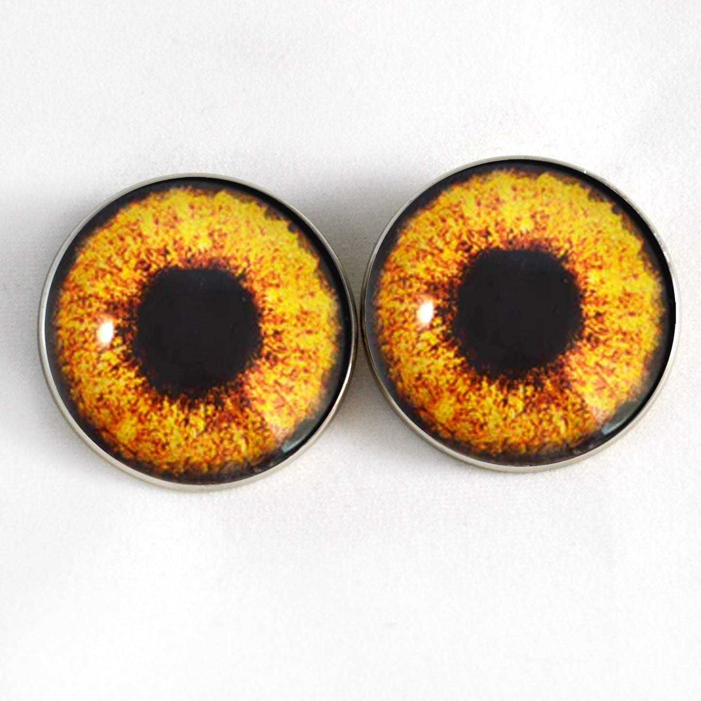 Hen Harrier Chicken Inspired Sew-On Button Glass Eyes