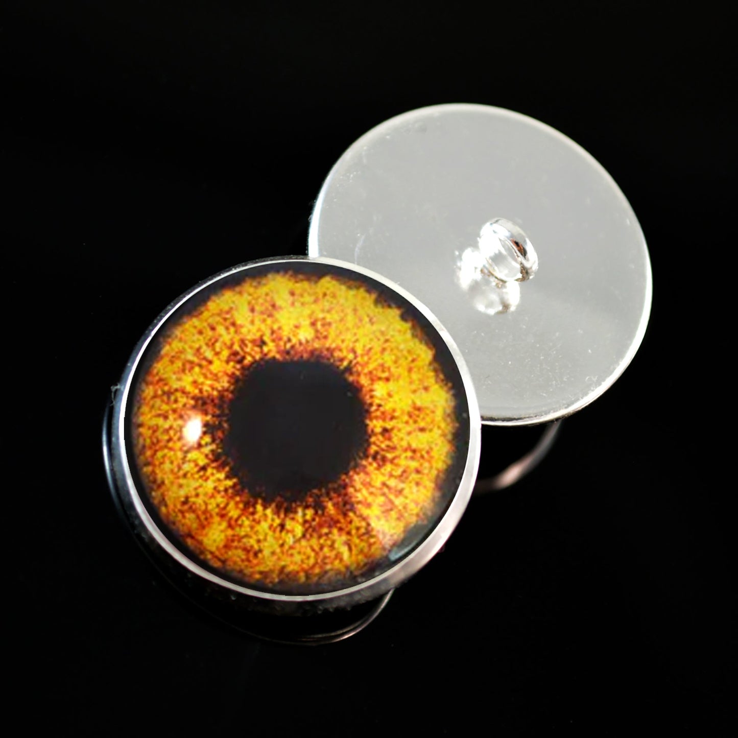 Hen Harrier Chicken Inspired Sew-On Button Glass Eyes