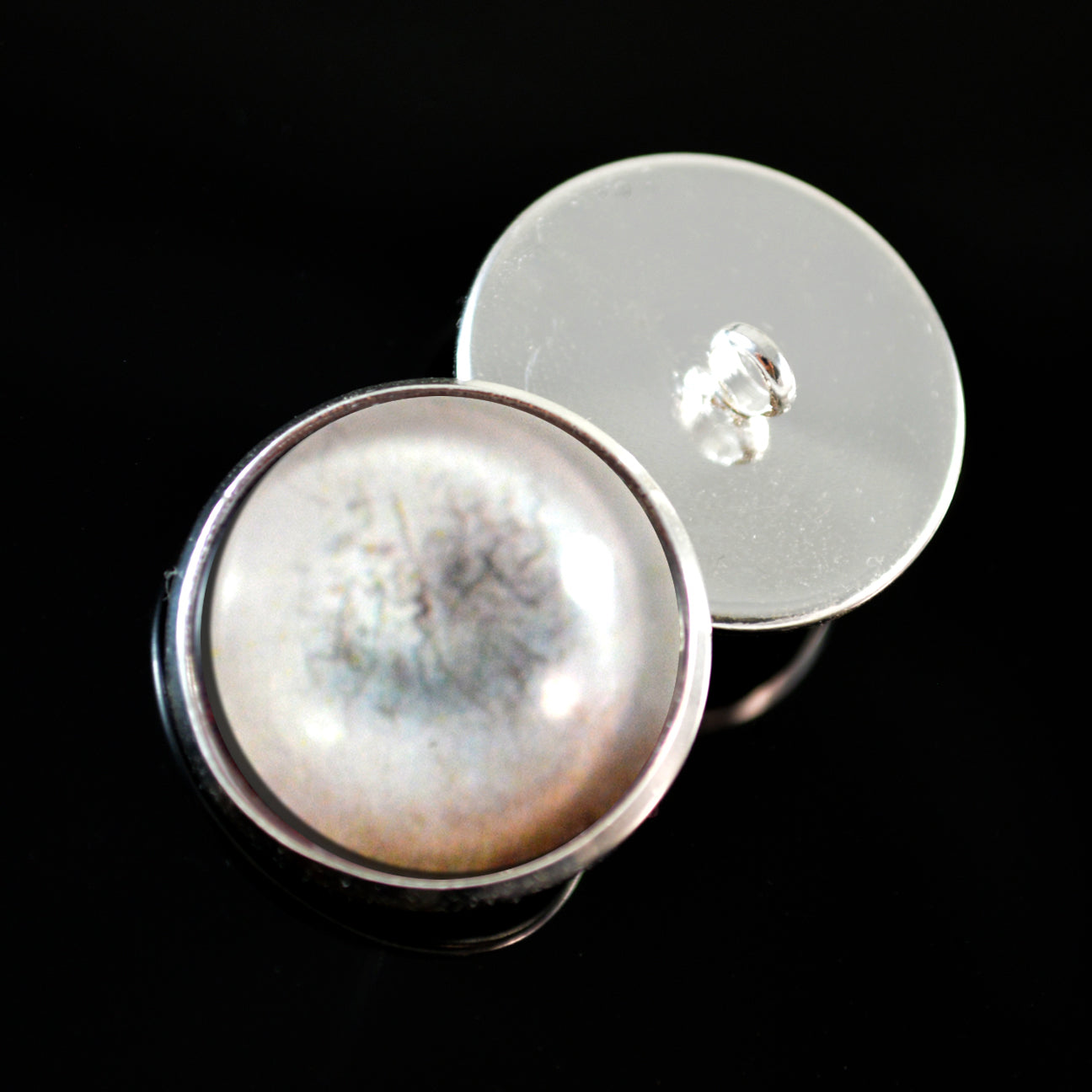 Milky Dead Zombie Sew-On Button Glass Eyes