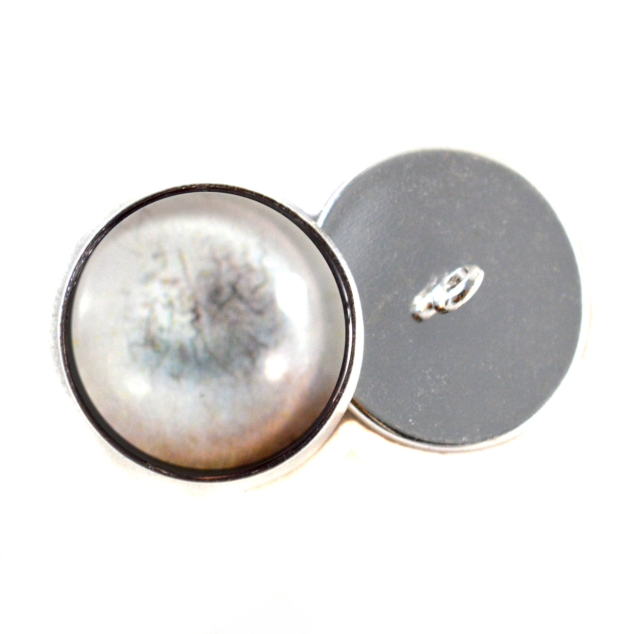 Milky Dead Zombie Sew-On Button Glass Eyes