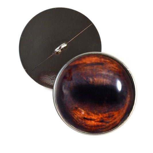 Brown Horse Sew-On Button Glass Eyes