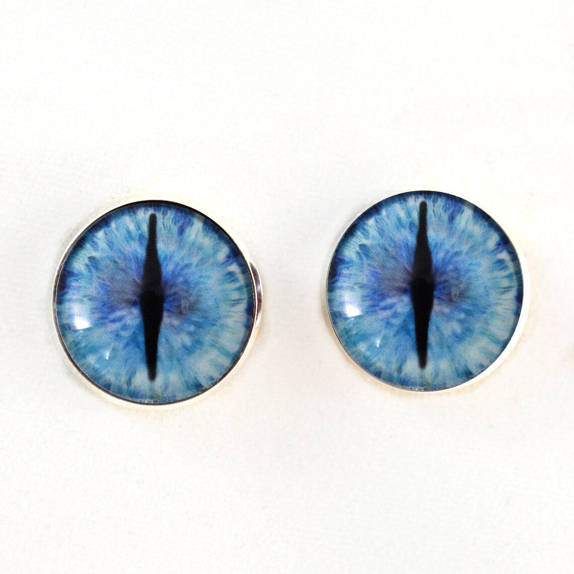 Blue Ice Dragon Sew-On Button Glass Eyes