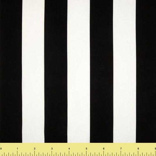 FabricLA 12oz Cotton Spandex Jersey Knit Fabric | Black & white Striped
