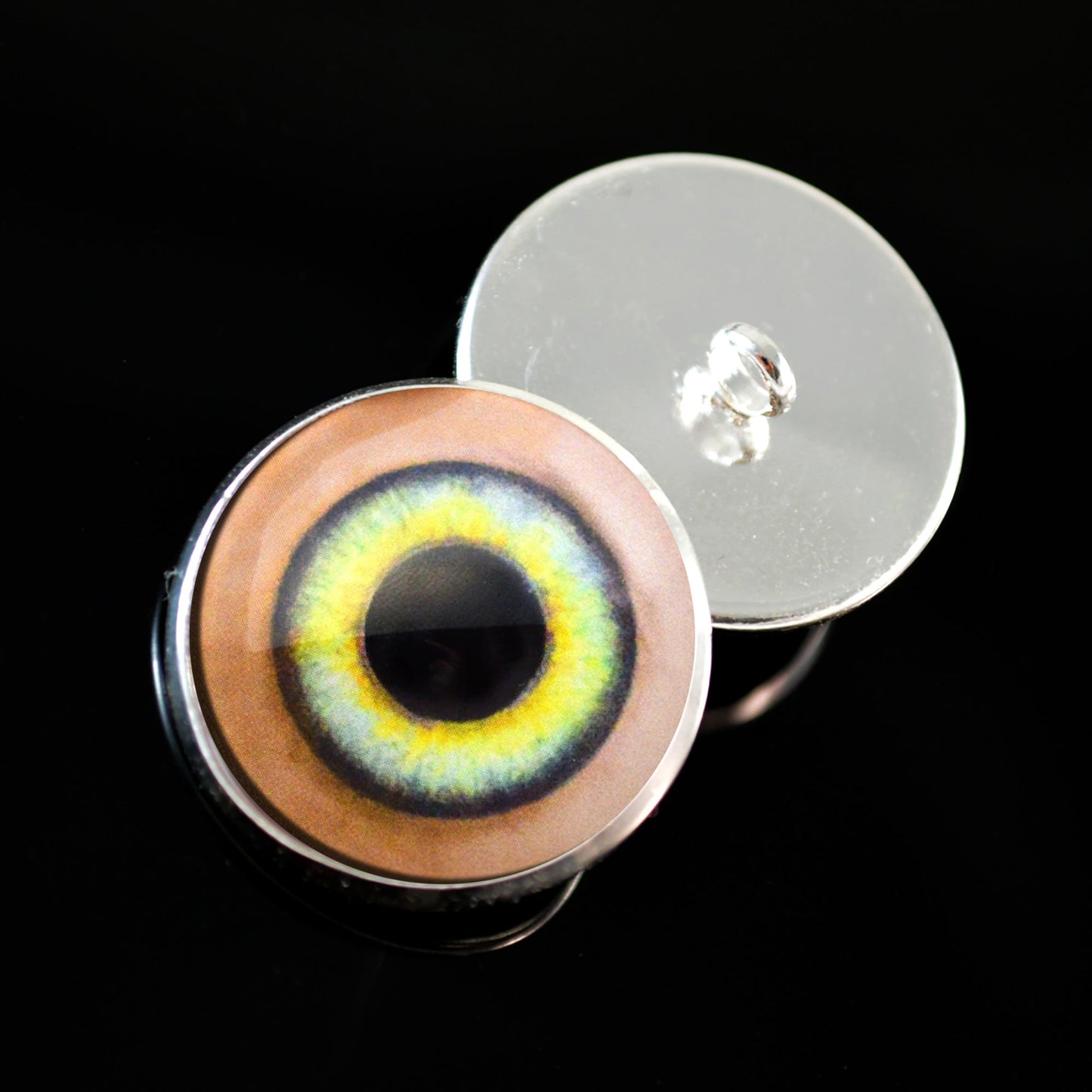 Light Green House Servant Elf Sew-On Button Glass Eyes