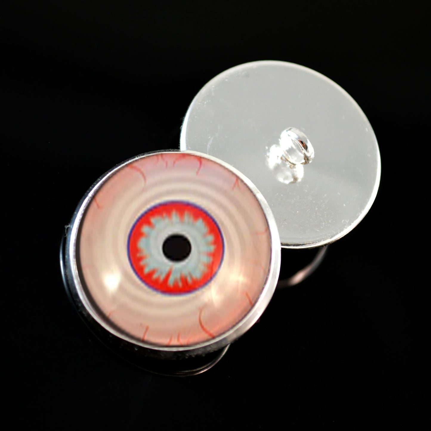 Manic Scary Clown Horror Sew-On Button Glass Eyes