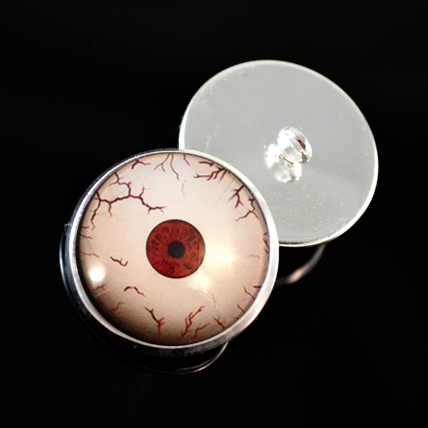 Crazy Mars Martian Sew-On Button Glass Eyes