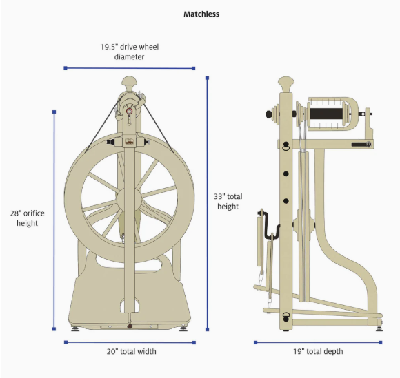 Schacht Matchless Double Treadle Spinning Wheel PREORDER