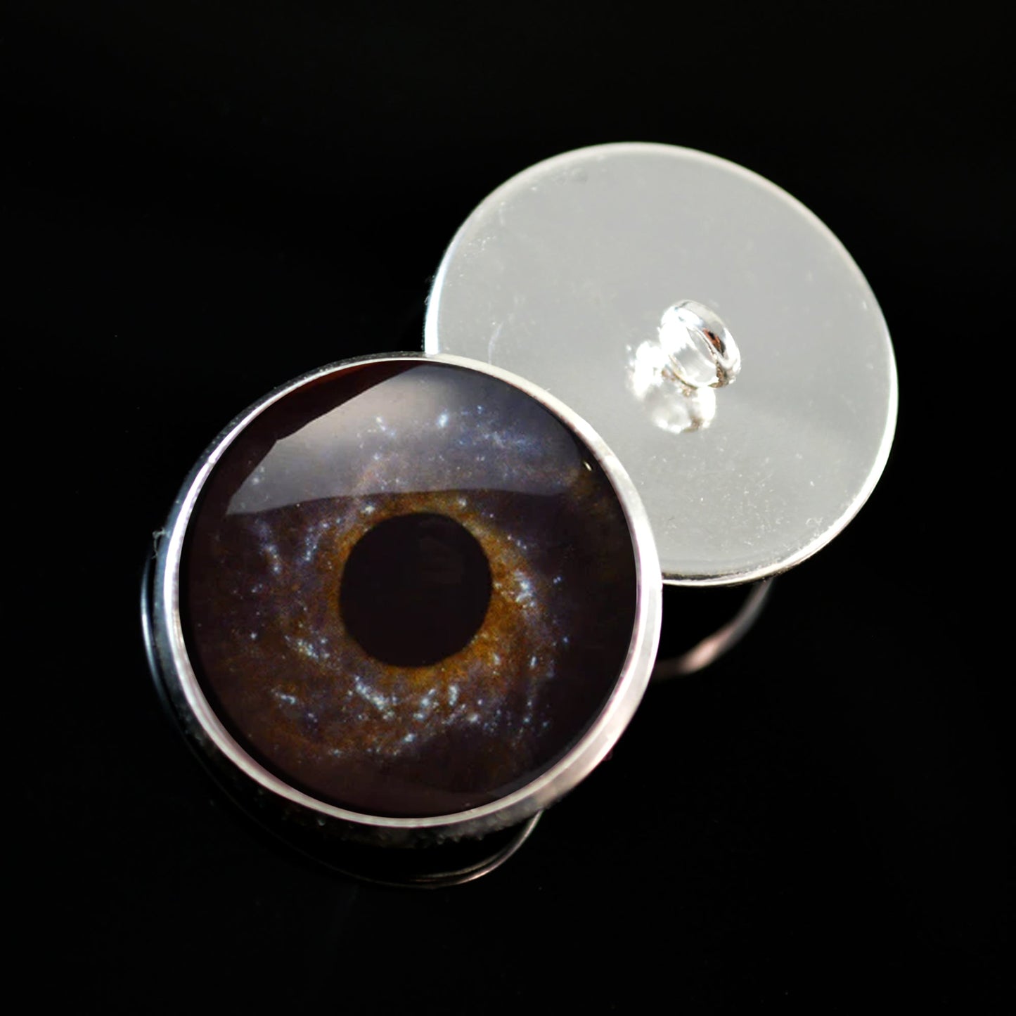 Milky Way Galaxy Sew-On Button Glass Eyes