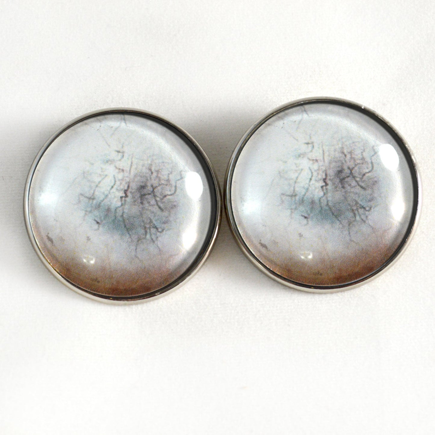 Milky Dead Zombie Sew-On Button Glass Eyes