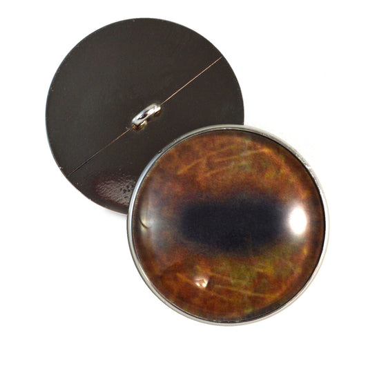 Brown Moose Sew-On Button Glass Eyes
