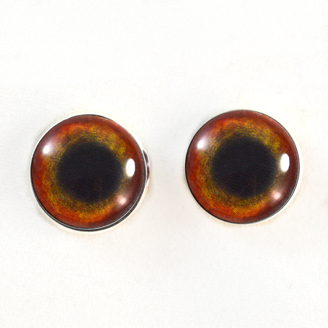 Red Parrot Sew-On Button Glass Eyes