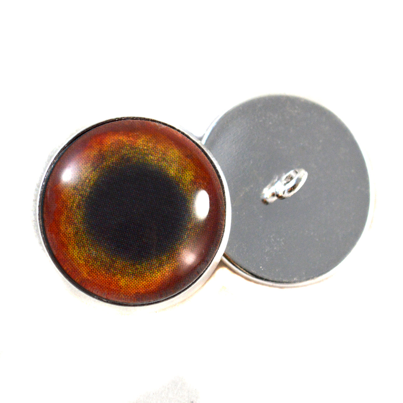 Red Parrot Sew-On Button Glass Eyes