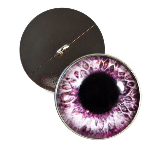 Pink Sparkling Sew-On Button Glass Eyes