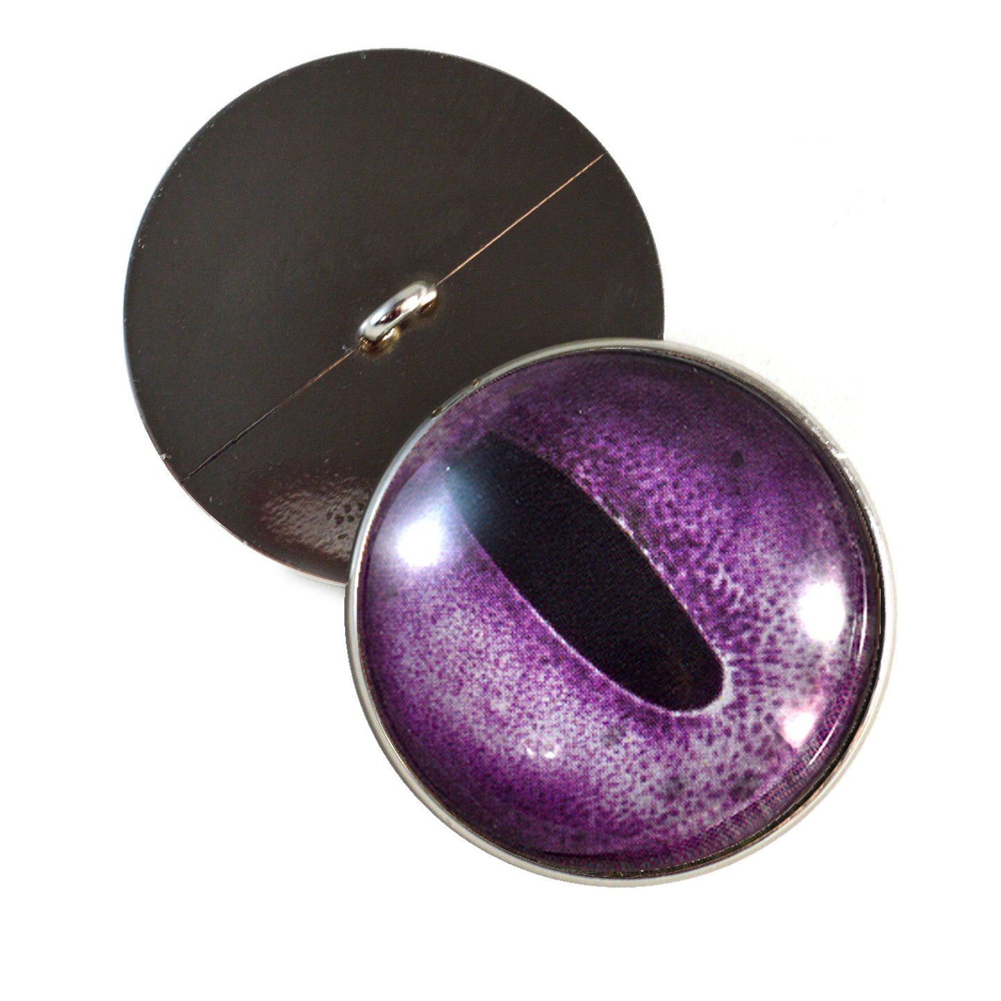 Purple Octopus Sew-On Button Glass Eyes