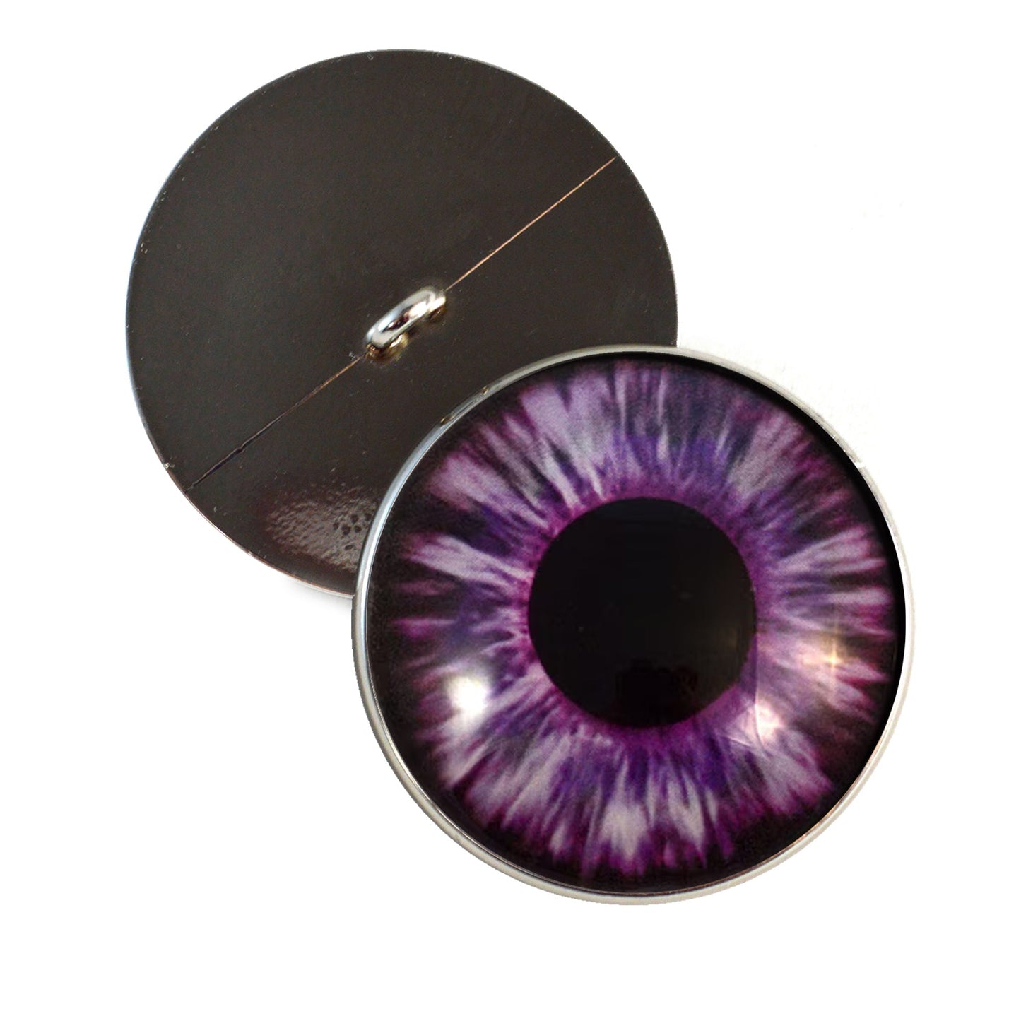 Purple Succubus Demon Sew-On Button Glass Eyes