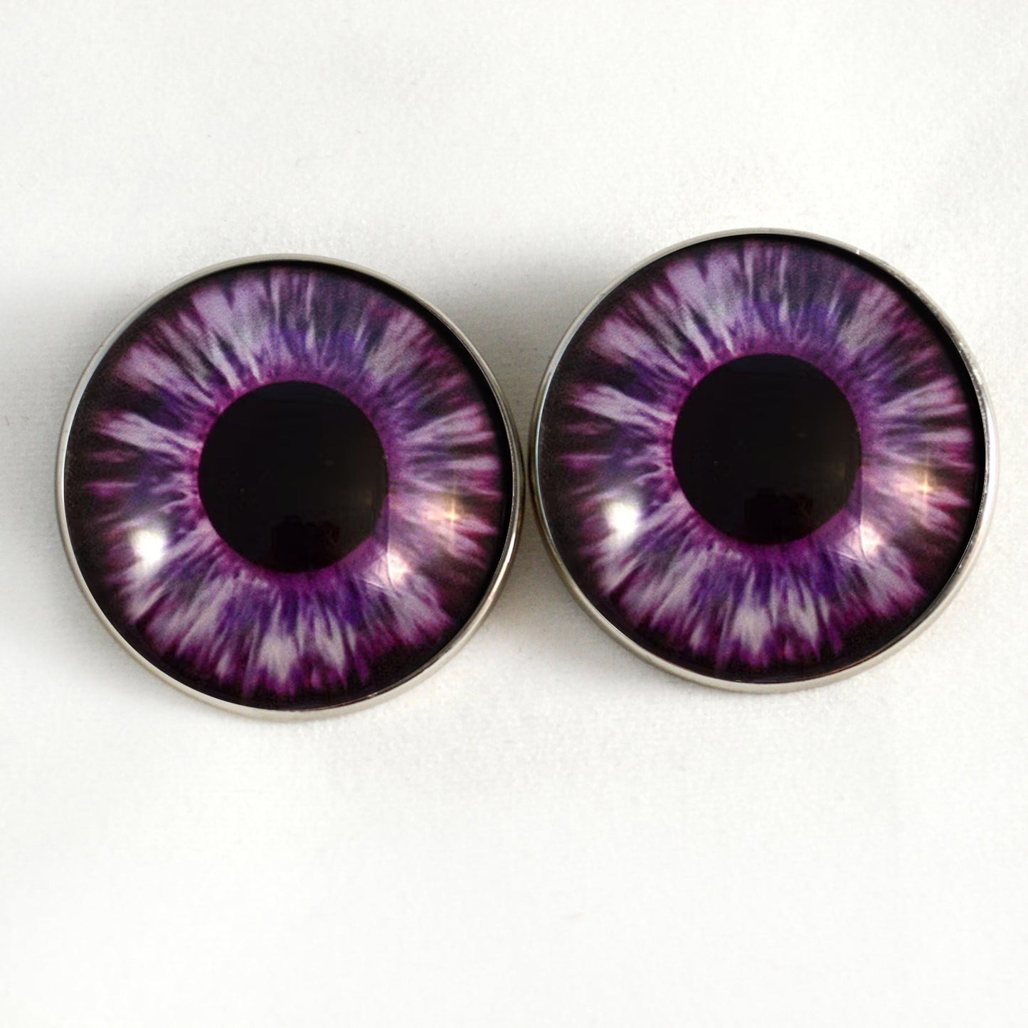 Purple Succubus Demon Sew-On Button Glass Eyes