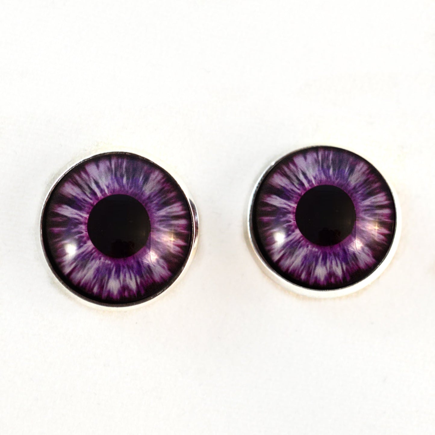 Purple Succubus Demon Sew-On Button Glass Eyes