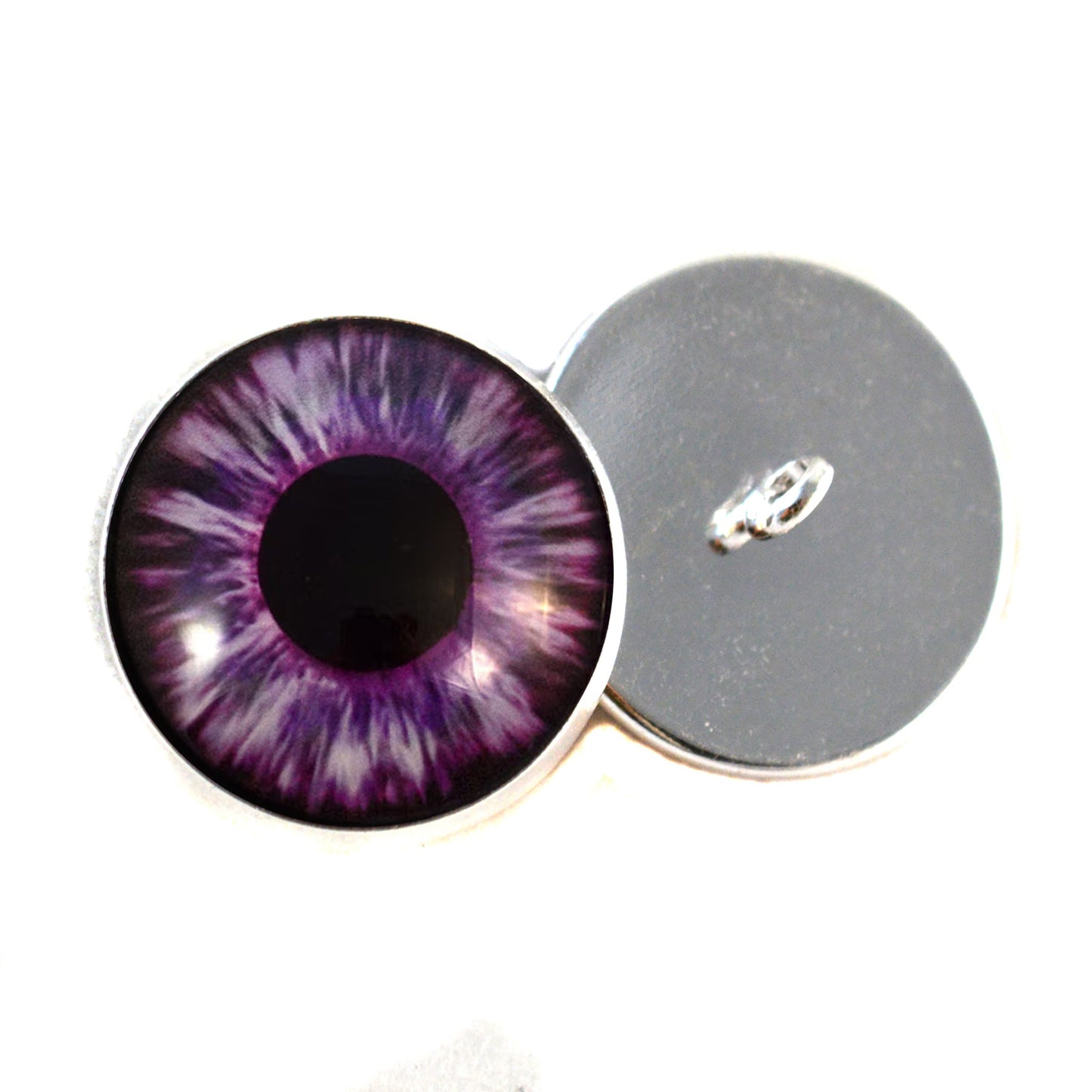 Purple Succubus Demon Sew-On Button Glass Eyes