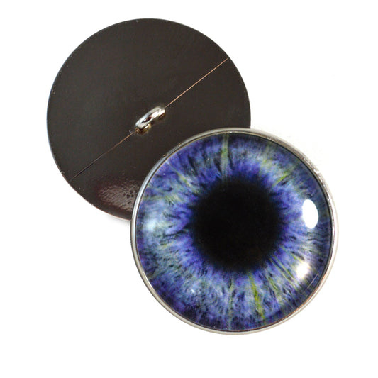 Purple and Yellow Fantasy Sew-On Button Glass Eyes
