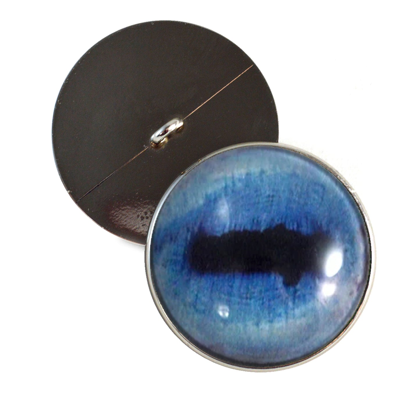 Blue Goat Sew-On Button Glass Eyes