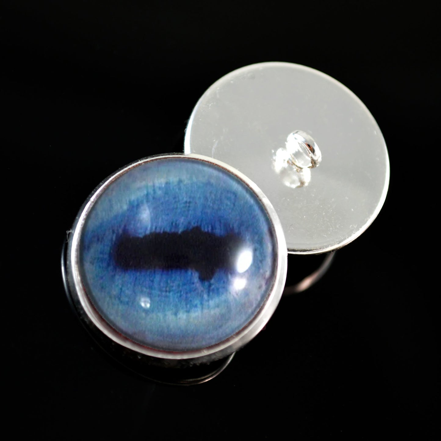 Blue Goat Sew-On Button Glass Eyes