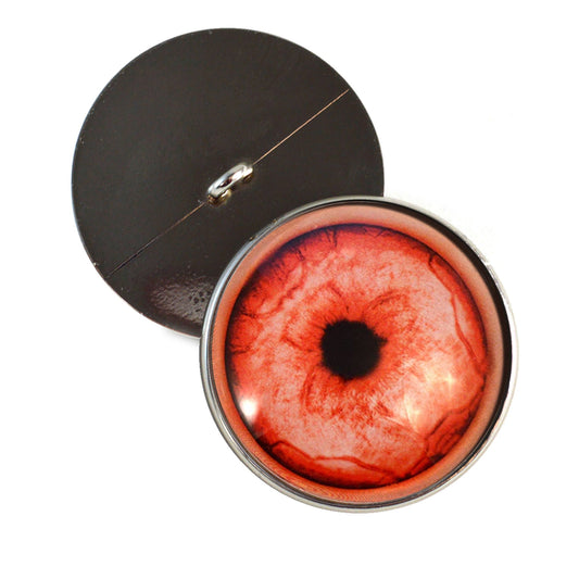 Red Albino Werewolf Sew-On Button Glass Eyes