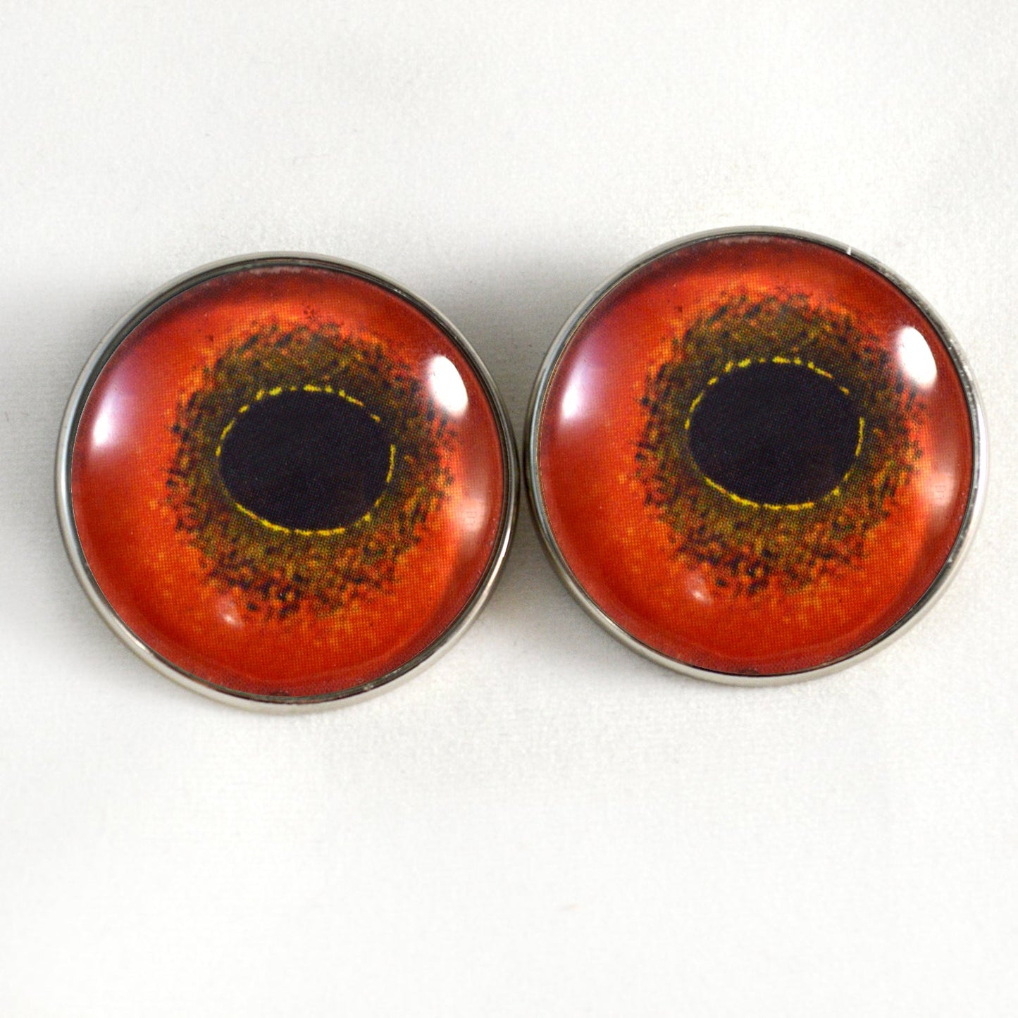 Red Bird Sew-On Button Glass Eyes