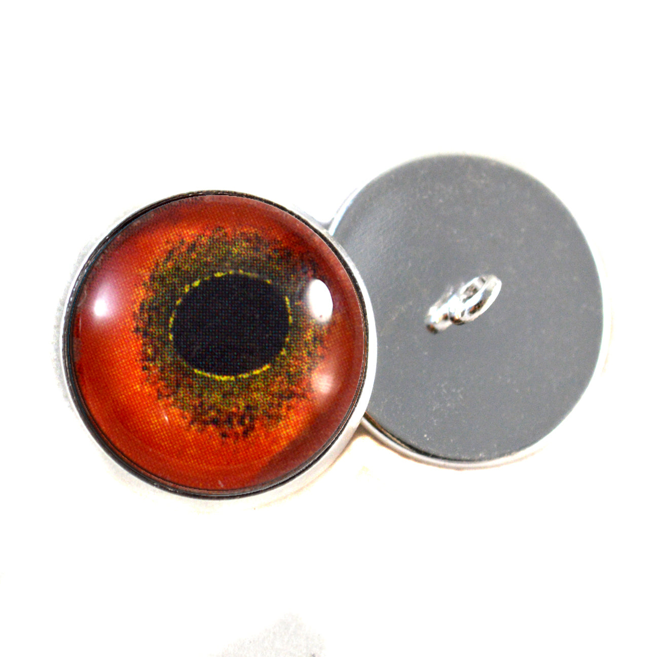 Red Bird Sew-On Button Glass Eyes