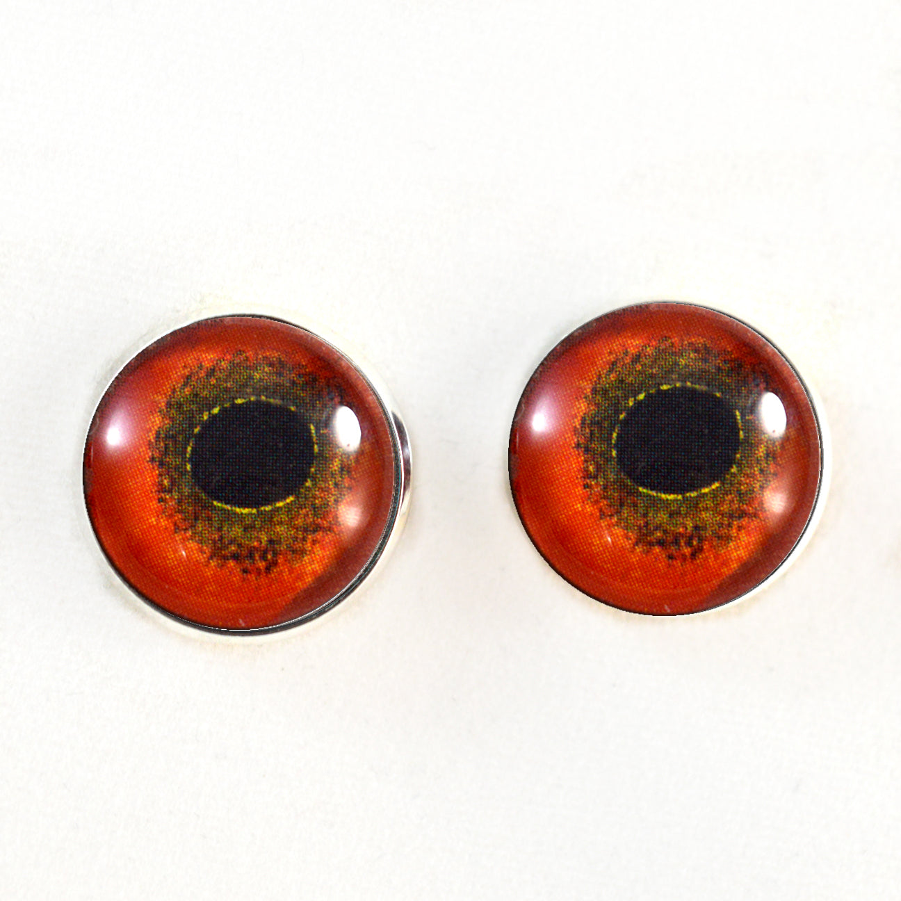 Red Bird Sew-On Button Glass Eyes