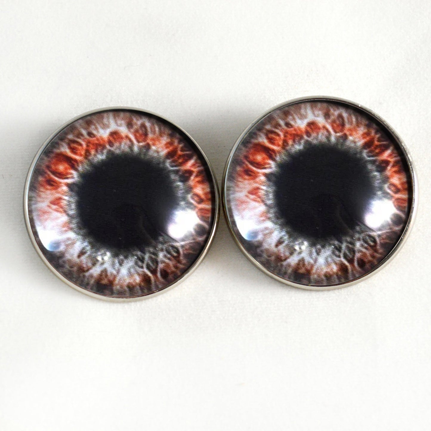 Red Black Fantasy Gothic Sew-On Button Glass Eyes