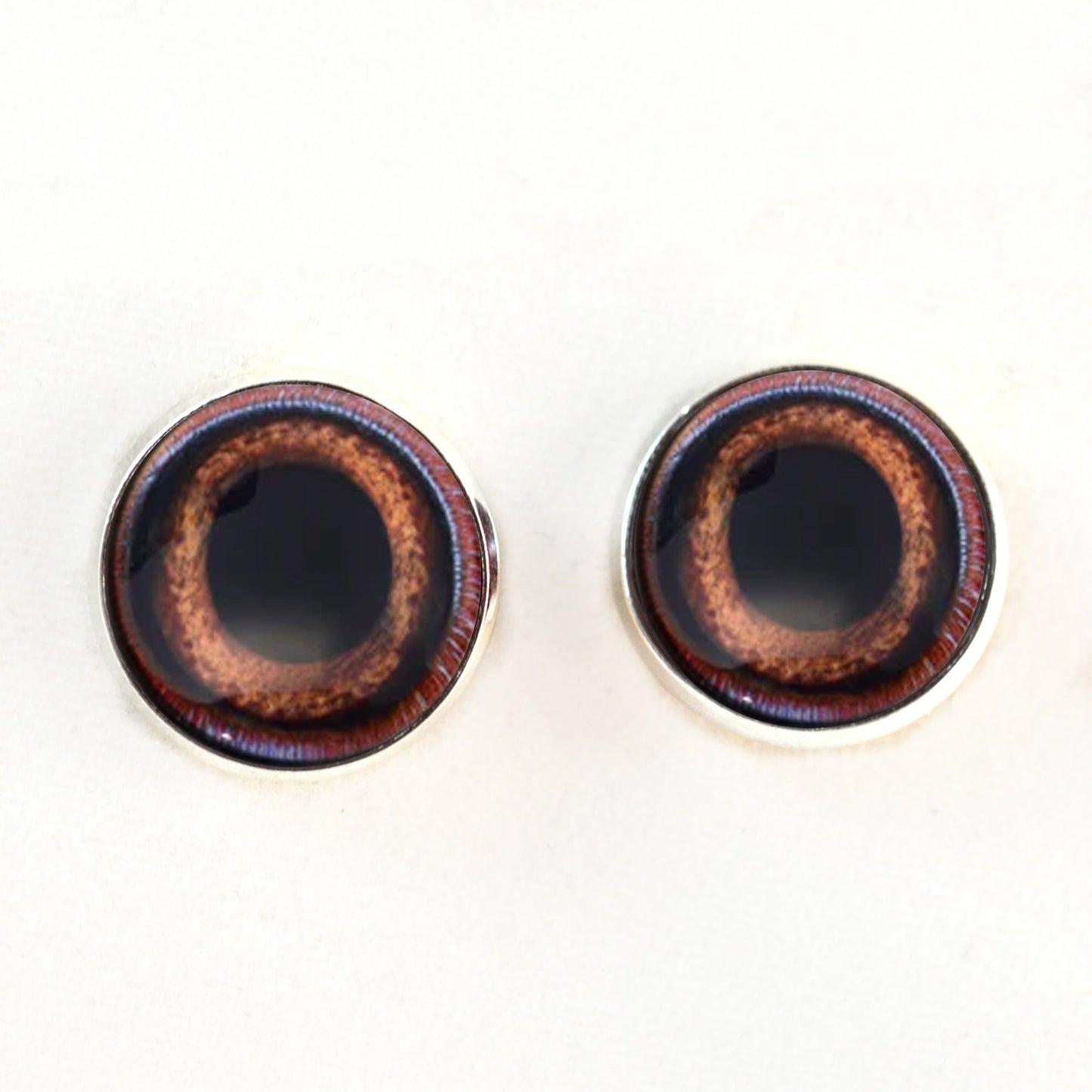 Red Cardinal Realistic Bird Inspired Sew-On Button Glass Eyes