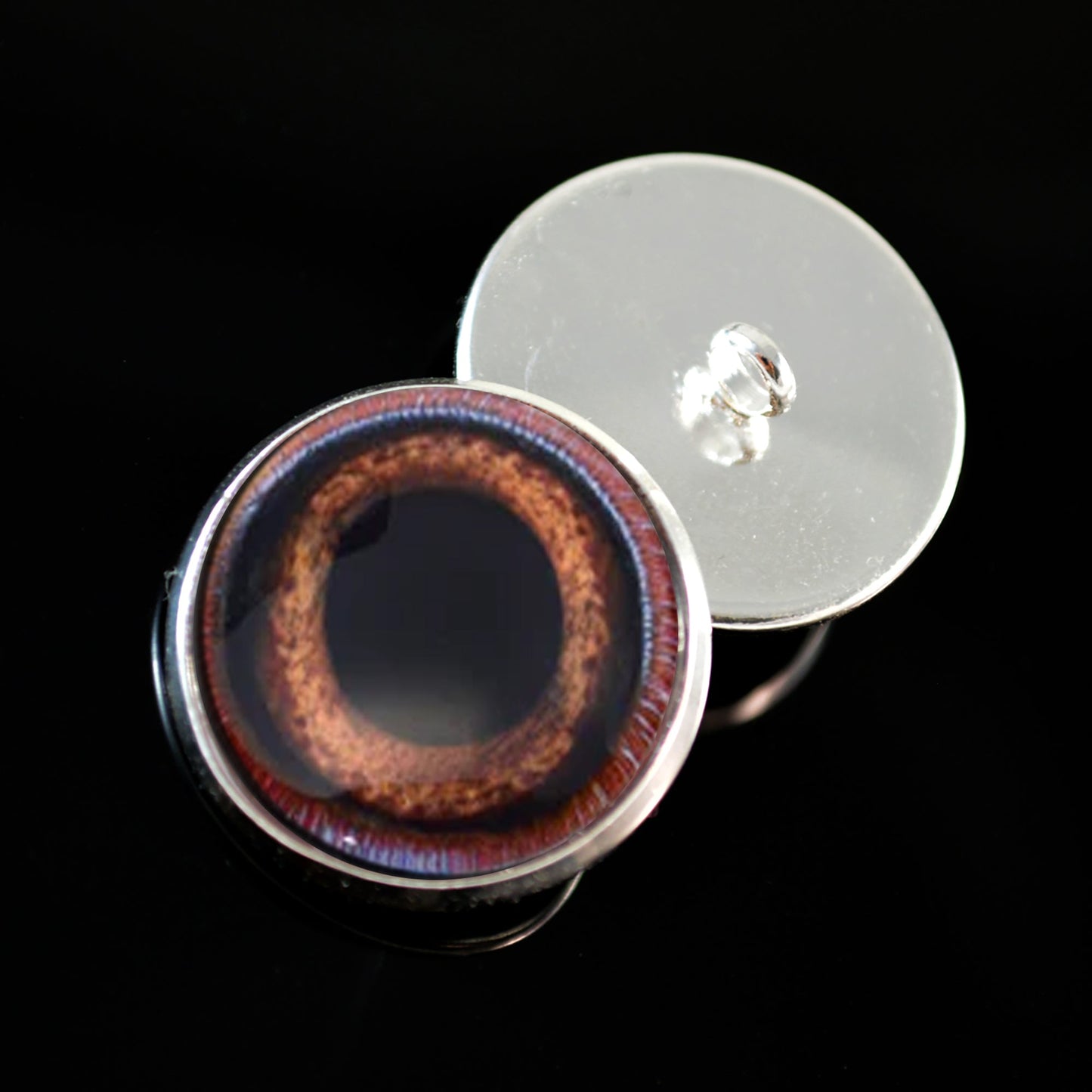 Red Cardinal Realistic Bird Inspired Sew-On Button Glass Eyes