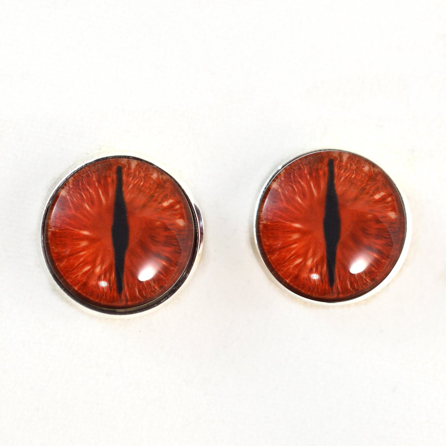 Red Dragon Sew-On Button Glass Eyes