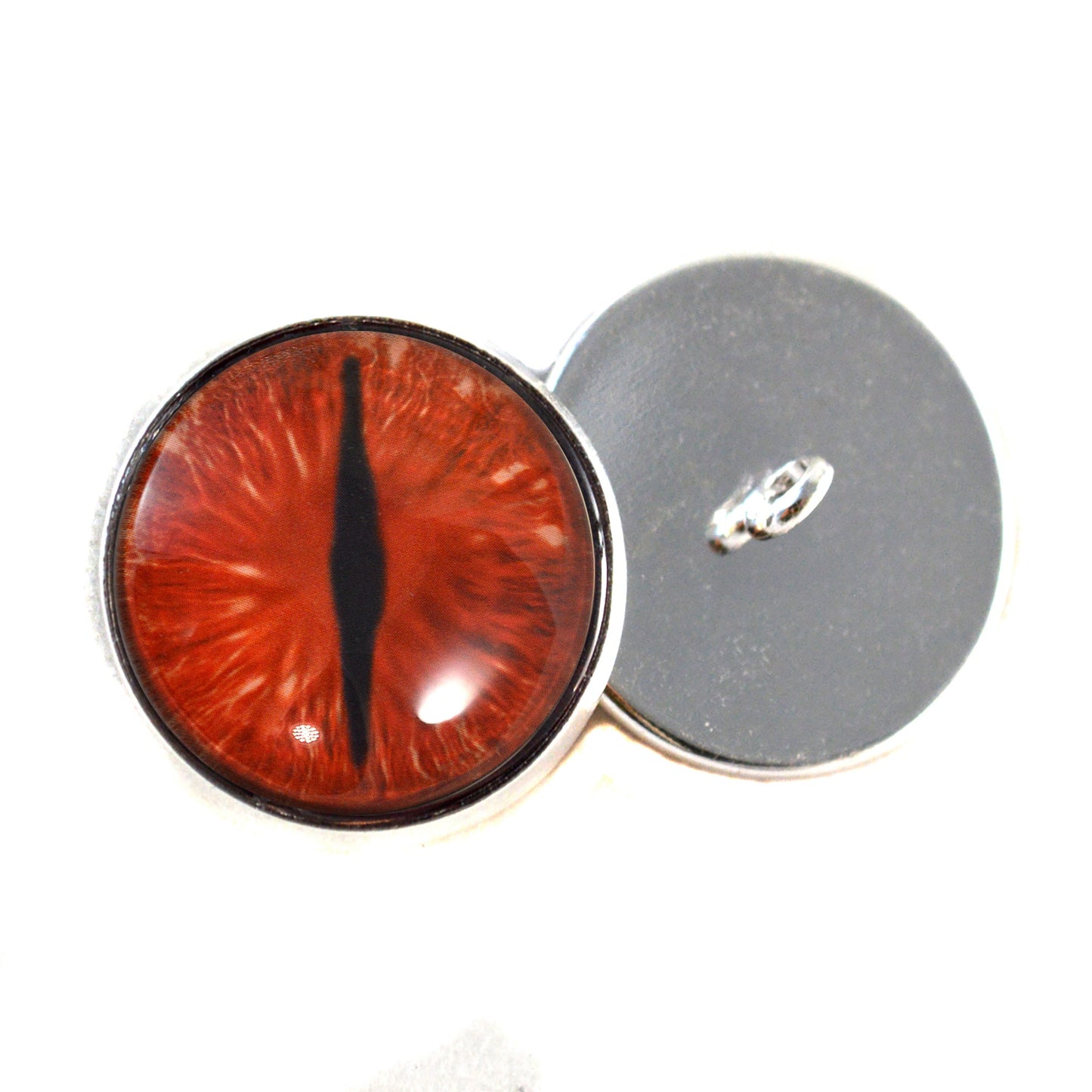 Red Dragon Sew-On Button Glass Eyes