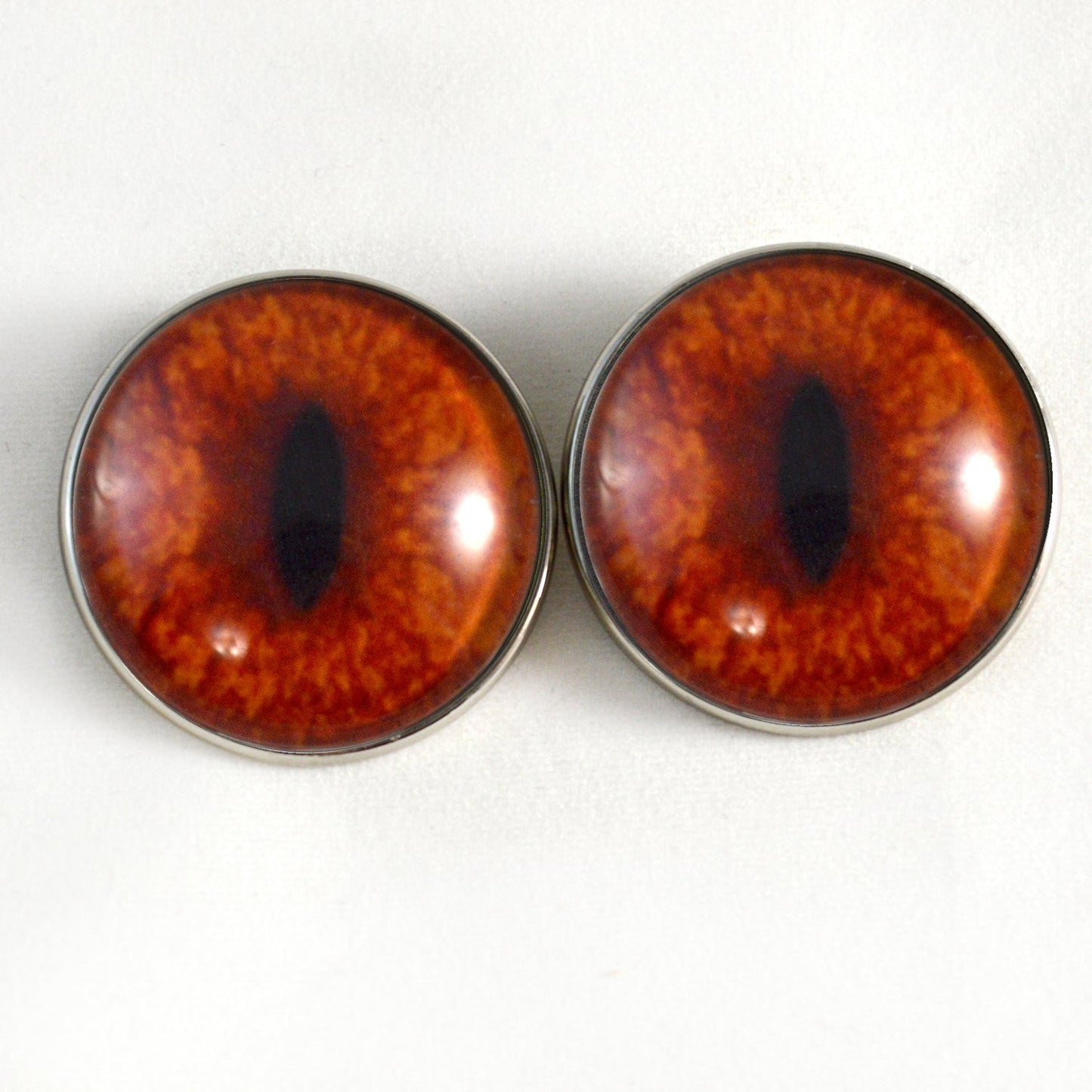 Redtail Red Fox Sew-On Button Glass Eyes
