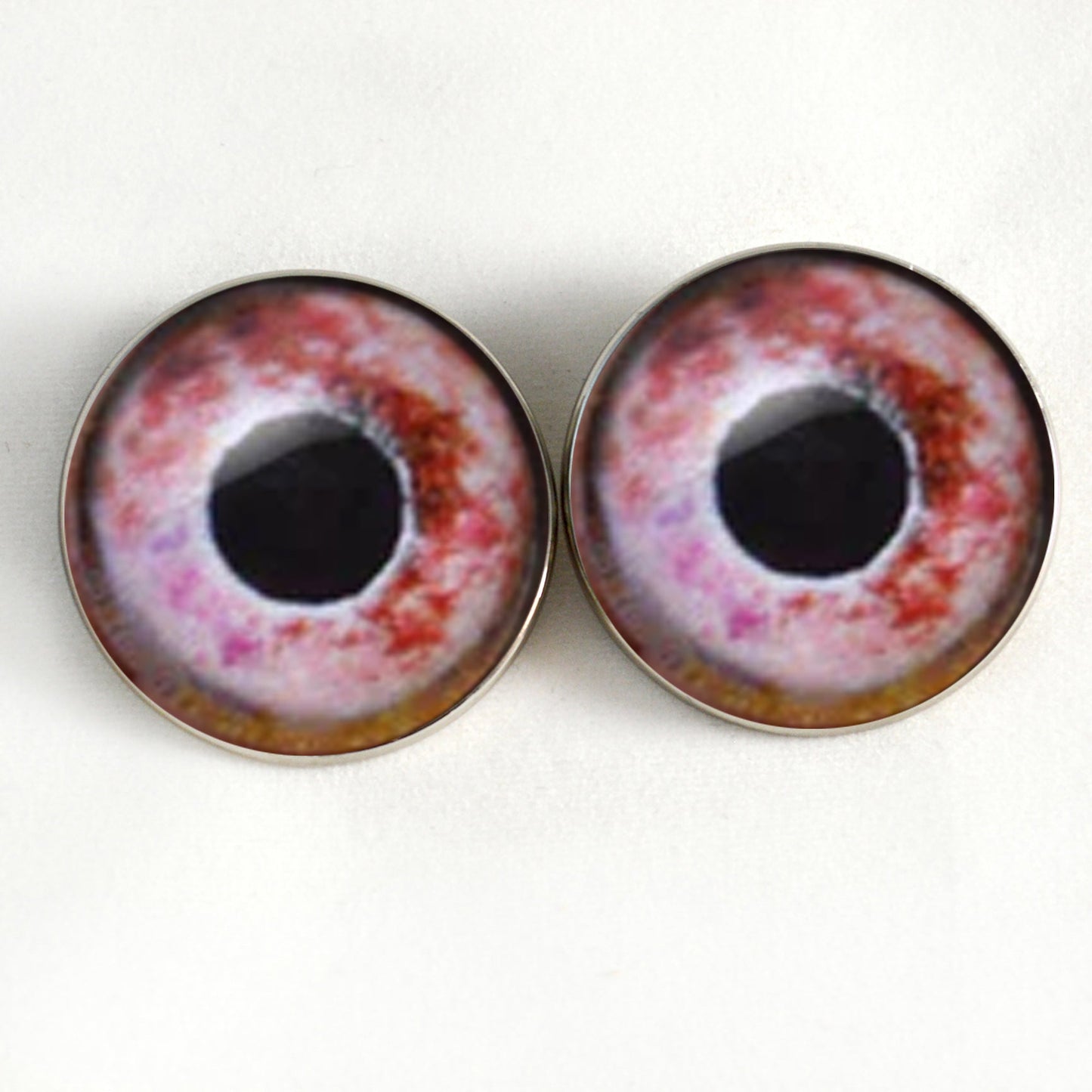 Red Box Turtle Sew-On Button Glass Eyes