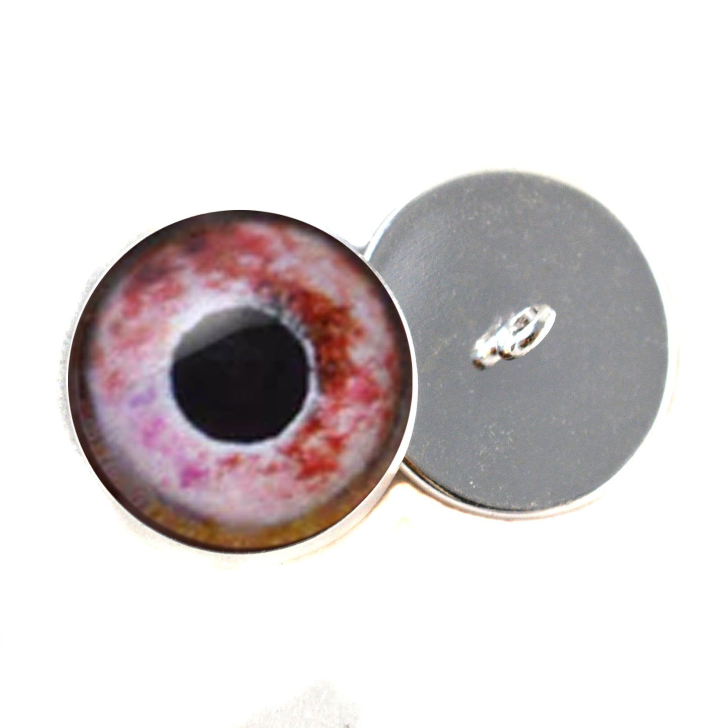 Red Box Turtle Sew-On Button Glass Eyes