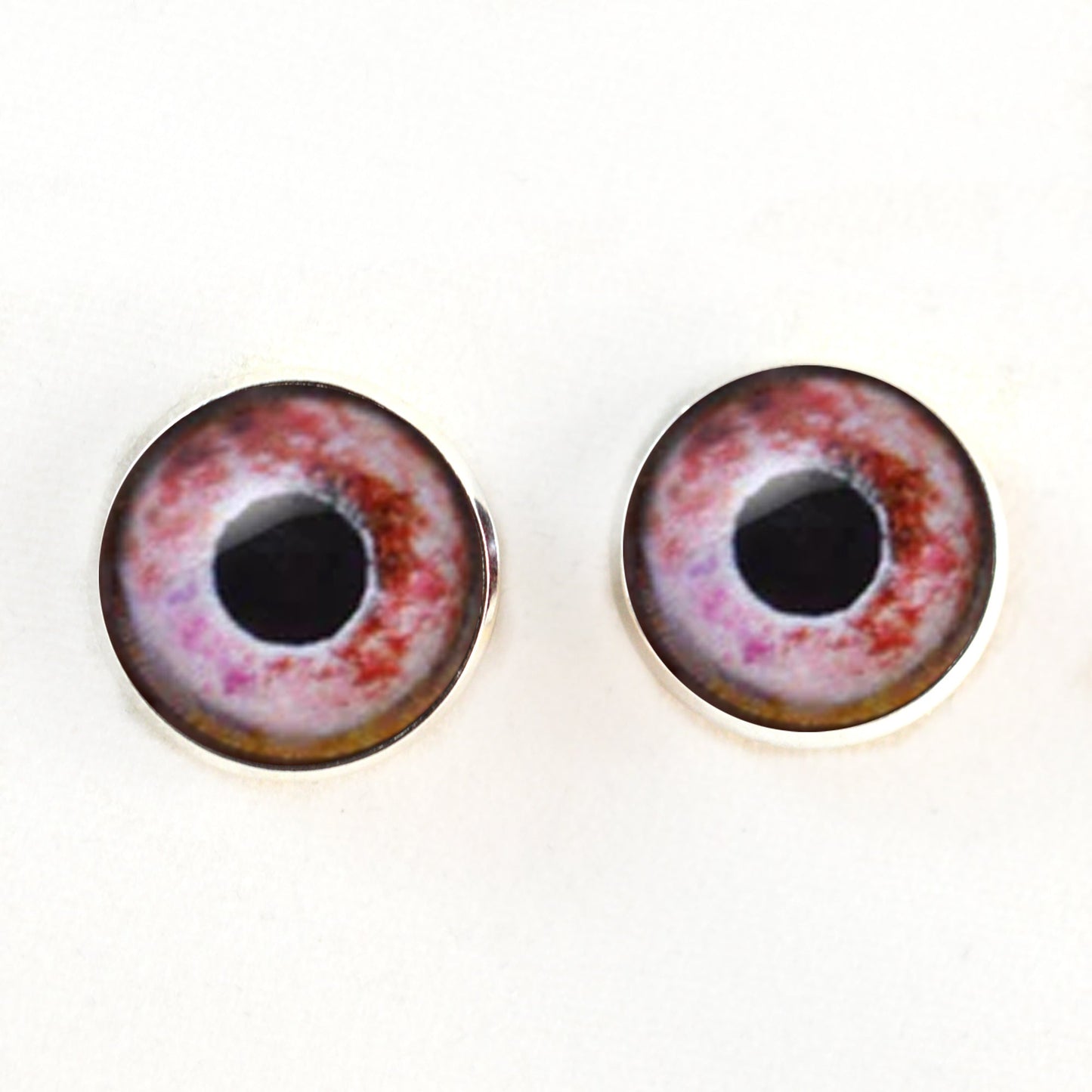 Red Box Turtle Sew-On Button Glass Eyes