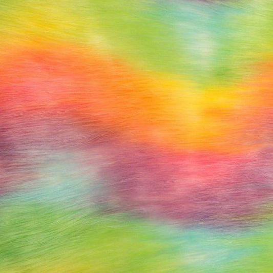 Waves Multicolor Faux Fur Fabric