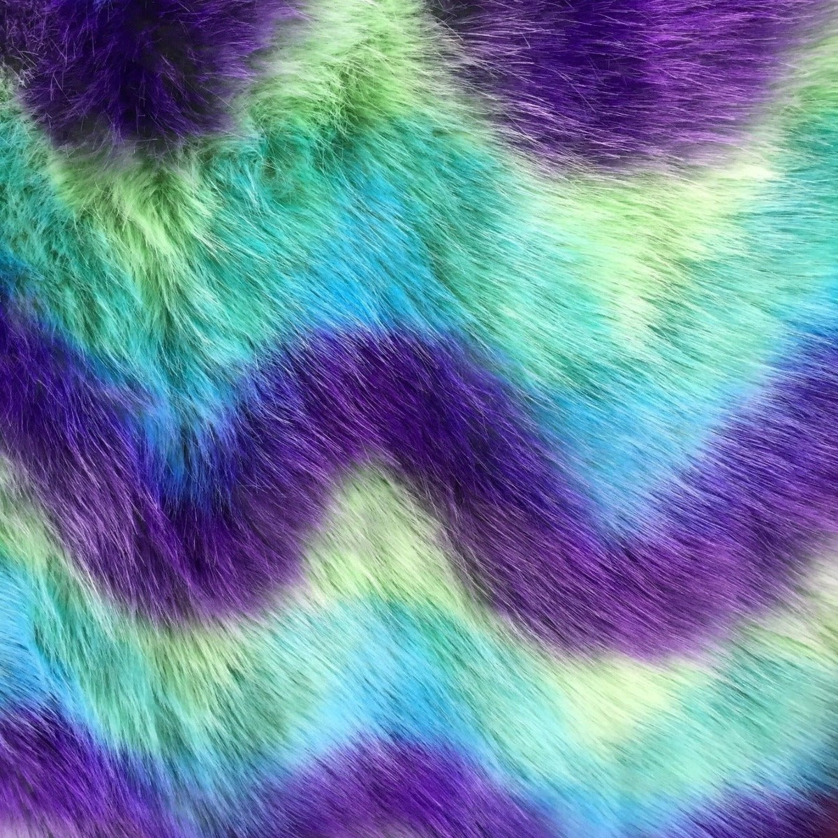 Waves Multicolor Faux Fur Fabric
