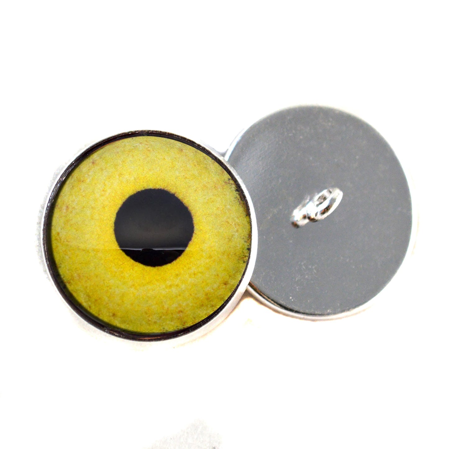 Light Yellow Owl Sew-On Button Glass Eyes