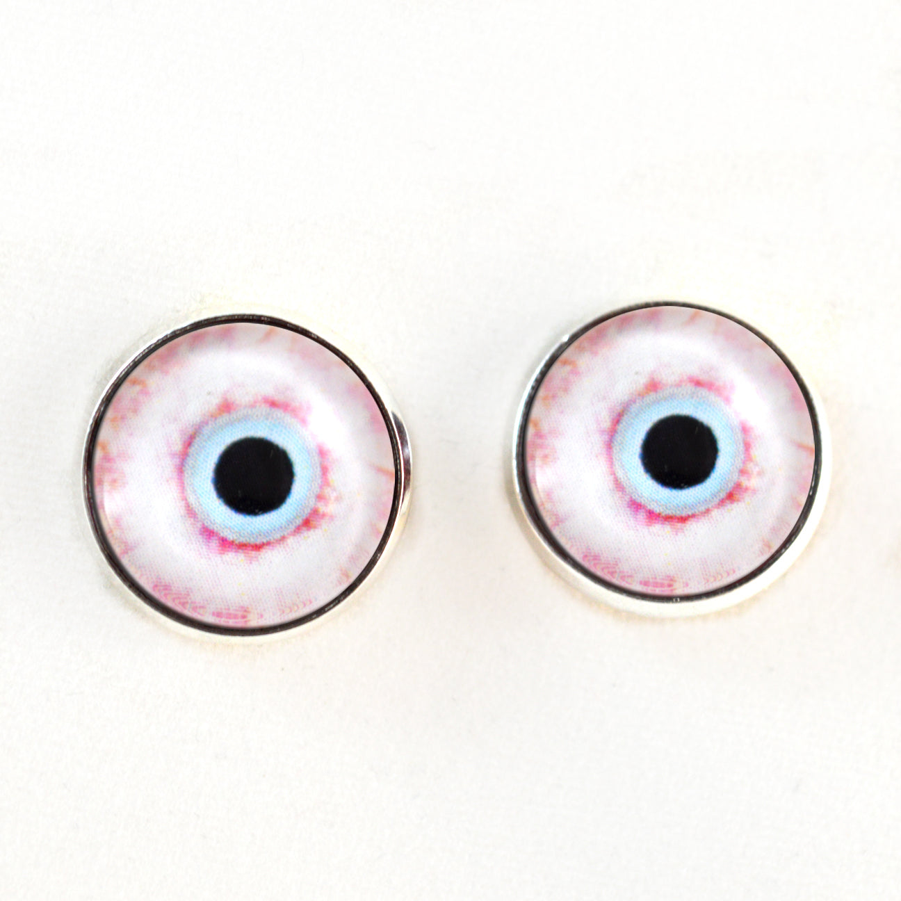 Bloodshot Zombie Sew-On Button Glass Eyes
