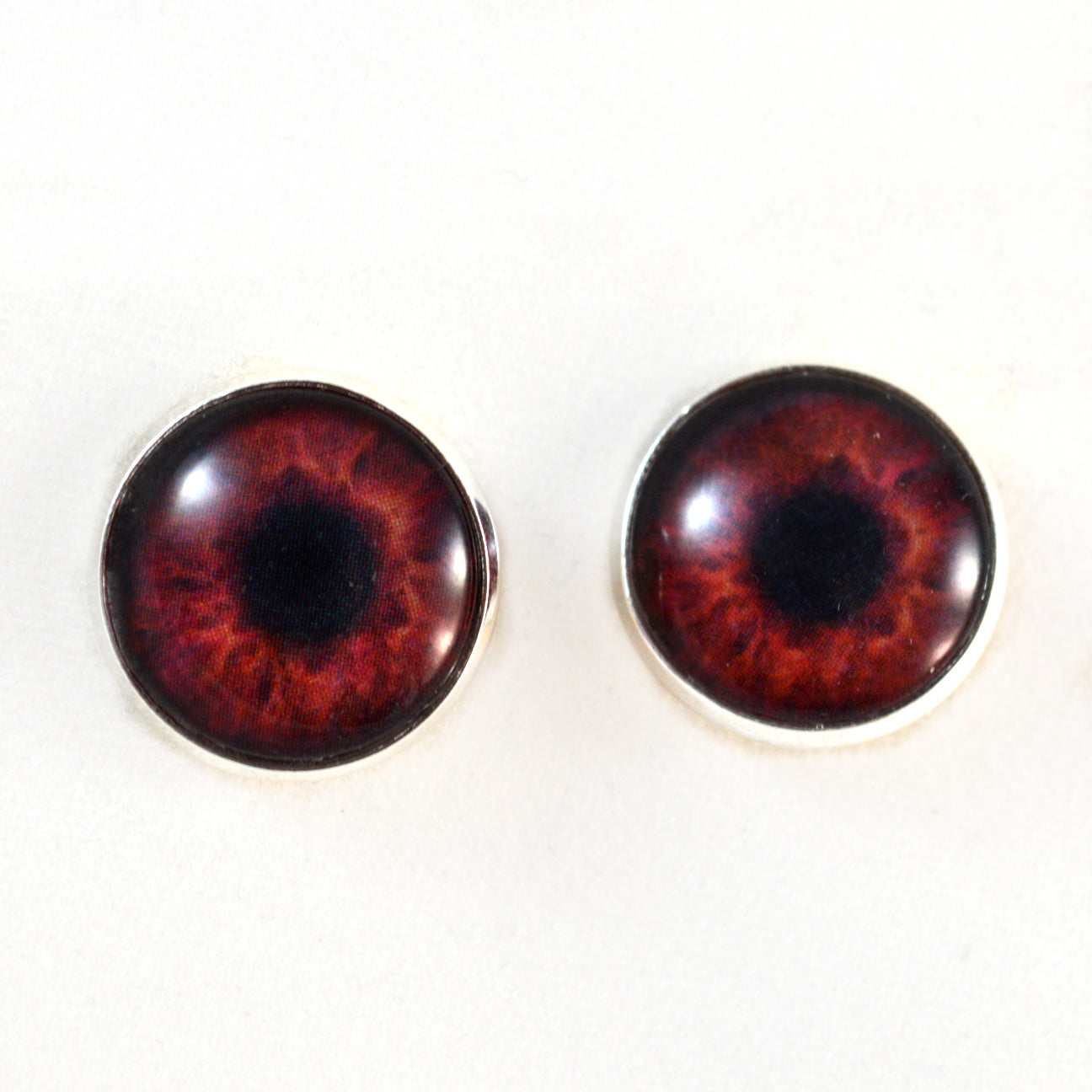Dark Brown Human Sew-On Button Glass Eyes