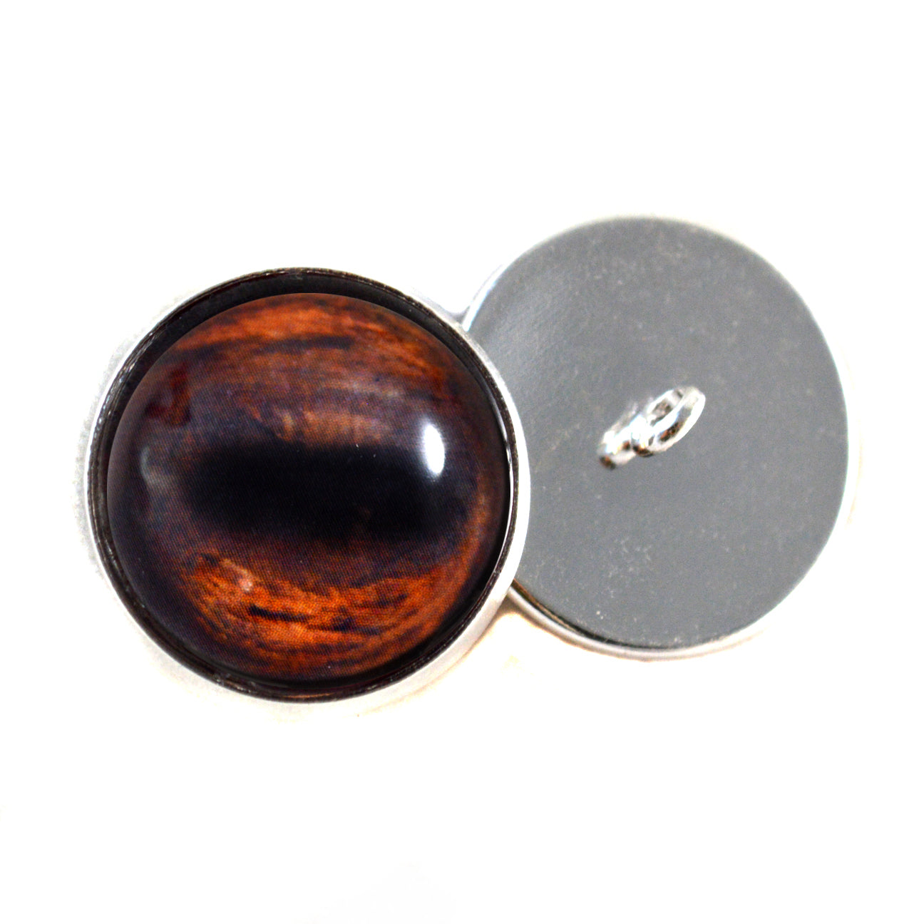 Brown Horse Sew-On Button Glass Eyes