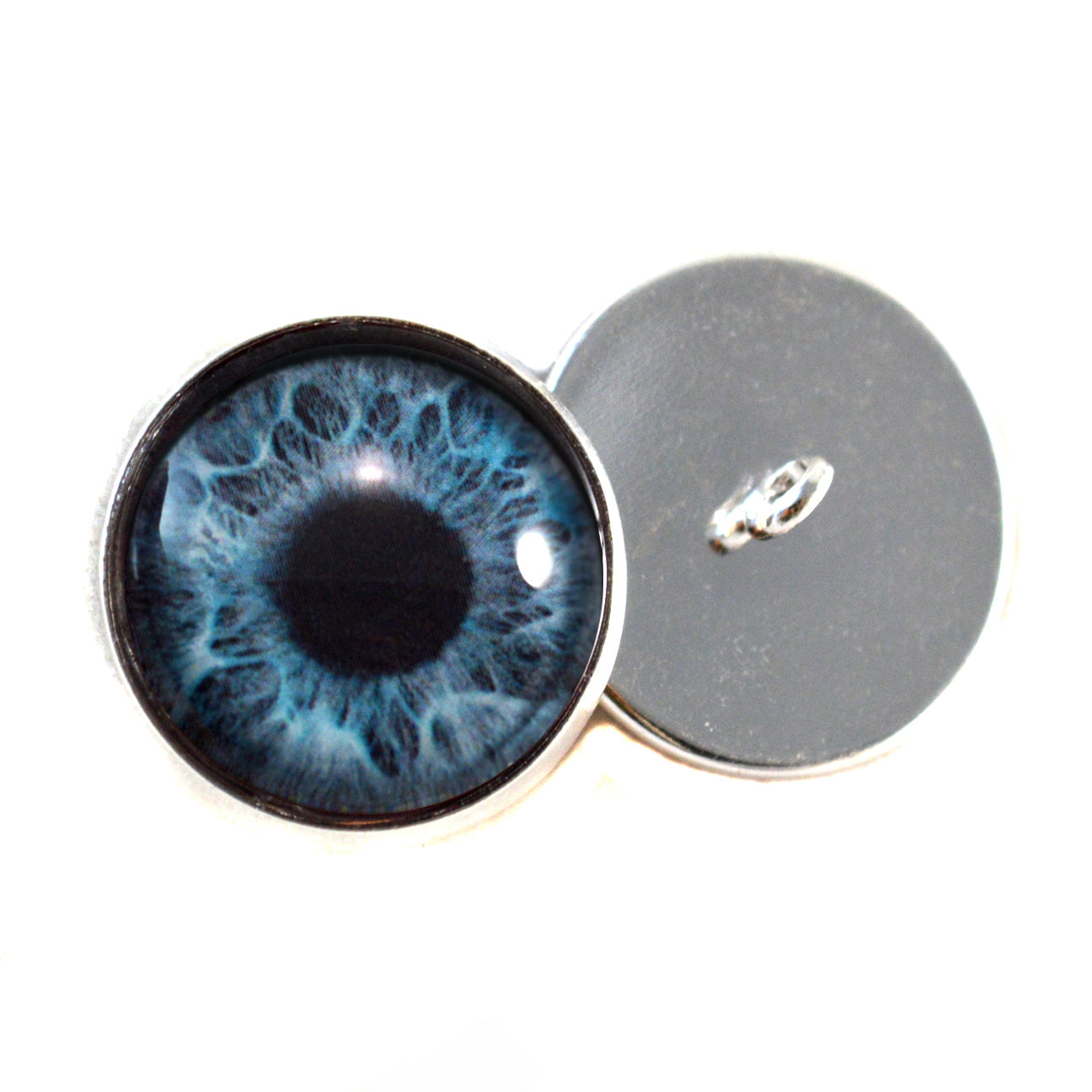 Mint Blue Mermaid Sew-On Button Glass Eyes