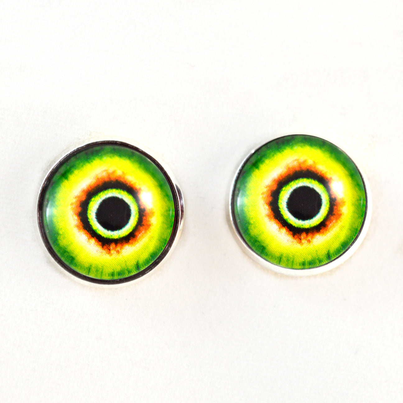 Green Monster Sew-On Button Glass Eyes