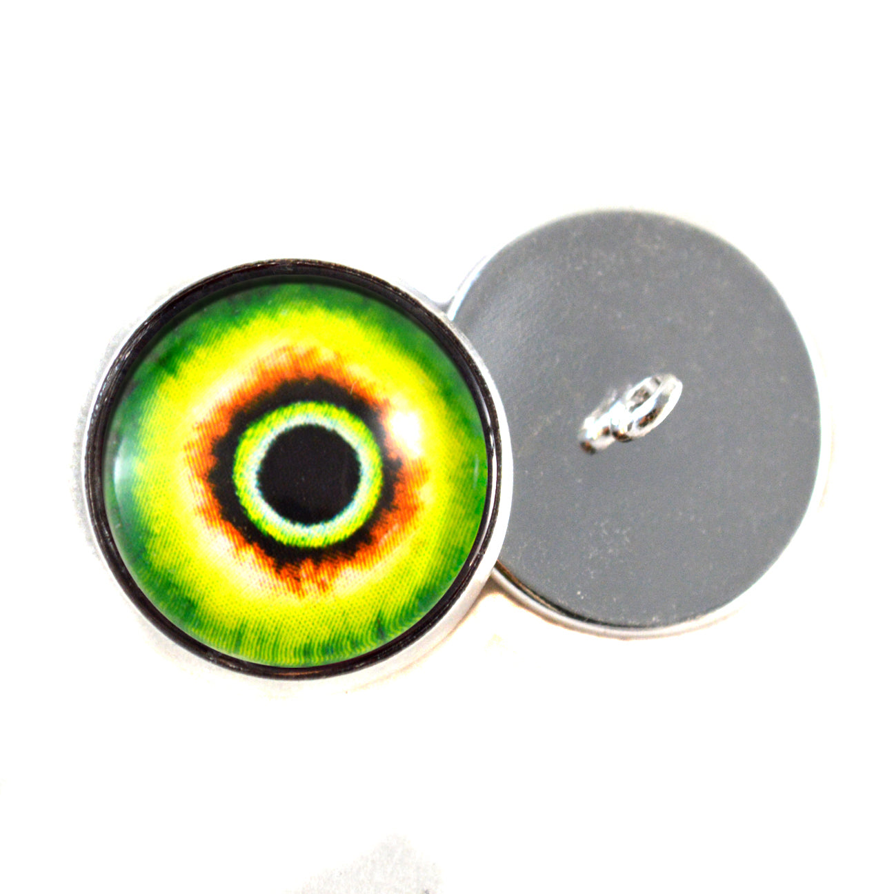 Green Monster Sew-On Button Glass Eyes
