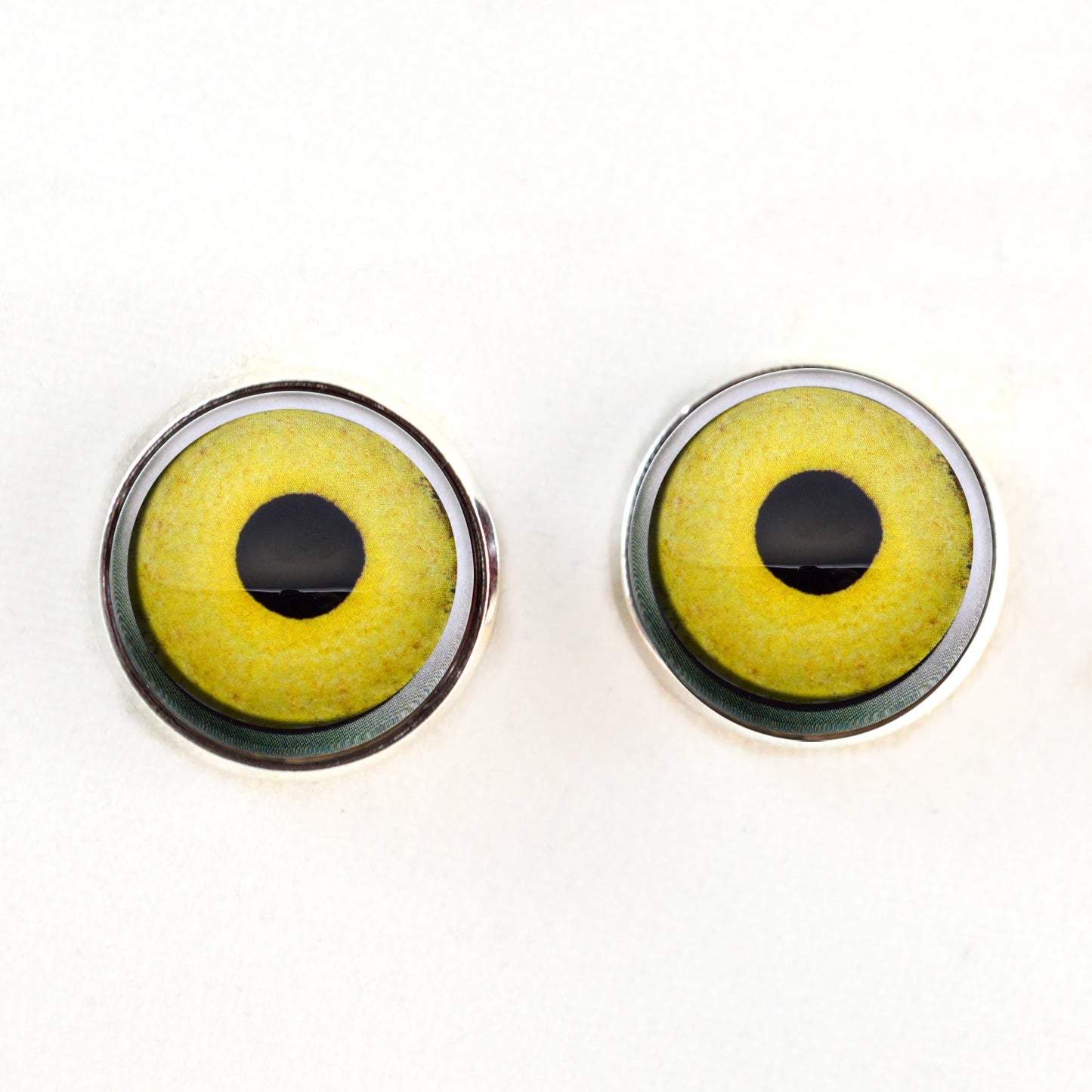 Light Yellow Owl Sew-On Button Glass Eyes