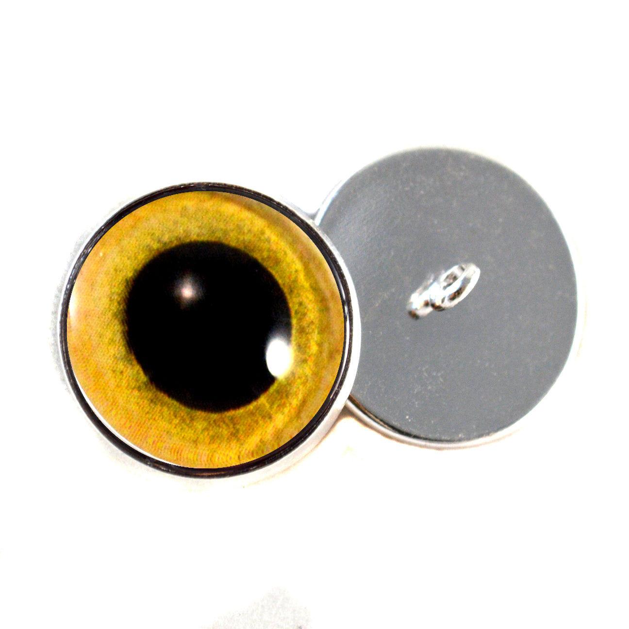 Yellow Owl Sew-On Button Glass Eyes